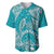 Polynesian Pride Hawaii Baseball Jersey Hawaiian Tribal Honu Turquoise Version LT14 Turquoise - Polynesian Pride