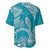 Polynesian Pride Hawaii Baseball Jersey Hawaiian Tribal Honu Turquoise Version LT14 - Polynesian Pride