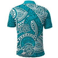 Polynesian Pride Hawaii Polo Shirt Hawaiian Tribal Honu Turquoise Version LT14 - Polynesian Pride