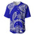 Polynesian Pride Hawaii Baseball Jersey Hawaiian Tribal Honu Blue Version LT14 Blue - Polynesian Pride