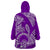 Polynesian Pride Hawaii Wearable Blanket Hoodie Hawaiian Tribal Honu Purple Version LT14 - Polynesian Pride