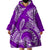 Polynesian Pride Hawaii Wearable Blanket Hoodie Hawaiian Tribal Honu Purple Version LT14 - Polynesian Pride