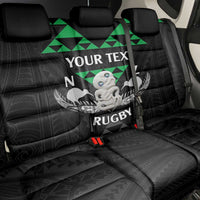 Personalised Aotearoa Rugby Back Car Seat Cover New Zealand Maori Kete Matauranga Pattern LT14 - Polynesian Pride