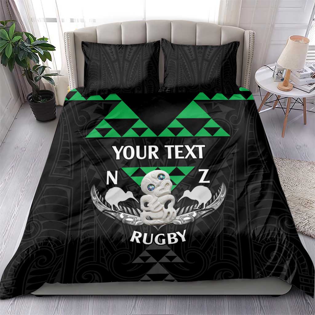 Personalised Aotearoa Rugby Bedding Set New Zealand Maori Kete Matauranga Pattern LT14 - Polynesian Pride