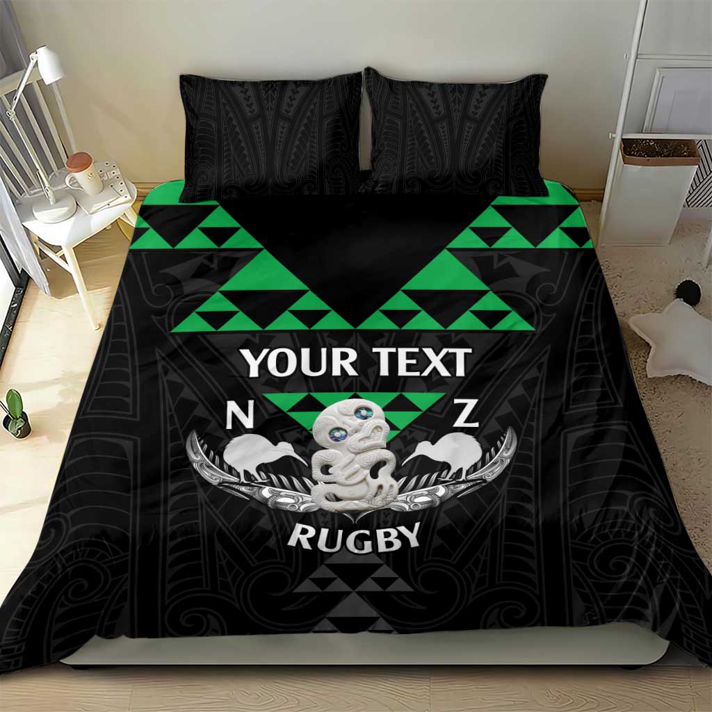 Personalised Aotearoa Rugby Bedding Set New Zealand Maori Kete Matauranga Pattern LT14 - Polynesian Pride