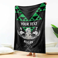 Personalised Aotearoa Rugby Blanket New Zealand Maori Kete Matauranga Pattern LT14 - Polynesian Pride