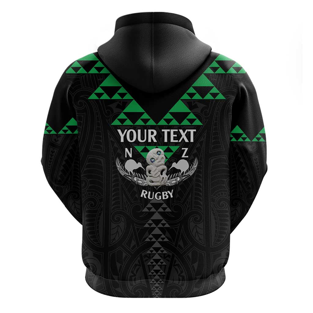 Personalised Aotearoa Rugby Hoodie New Zealand Maori Kete Matauranga Pattern LT14 - Polynesian Pride