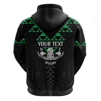 Personalised Aotearoa Rugby Hoodie New Zealand Maori Kete Matauranga Pattern LT14 - Polynesian Pride