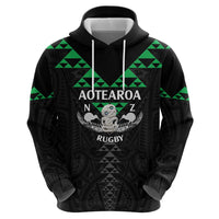 Personalised Aotearoa Rugby Hoodie New Zealand Maori Kete Matauranga Pattern LT14 - Polynesian Pride