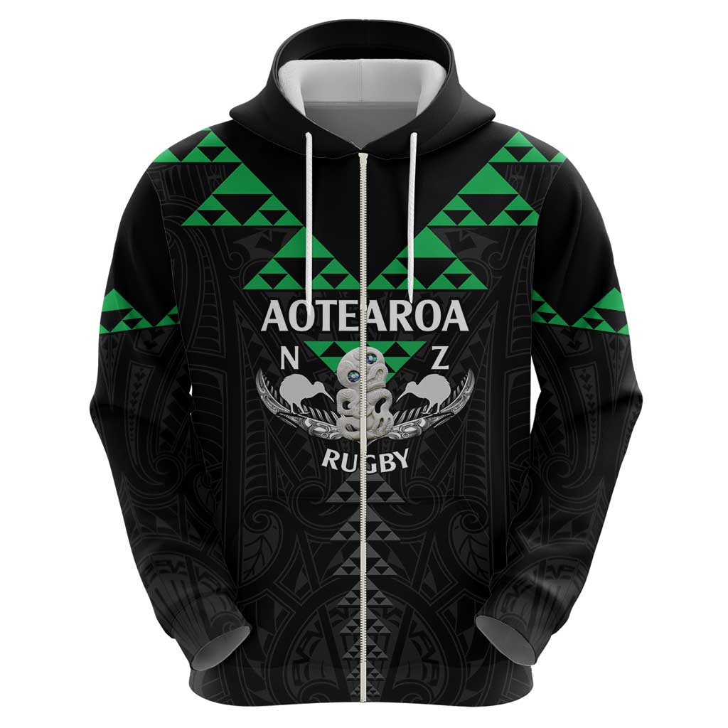 Personalised Aotearoa Rugby Hoodie New Zealand Maori Kete Matauranga Pattern LT14 - Polynesian Pride