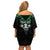 Personalised Aotearoa Rugby Off Shoulder Short Dress New Zealand Maori Kete Matauranga Pattern