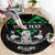 Personalised Aotearoa Rugby Round Carpet New Zealand Maori Kete Matauranga Pattern