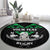 Personalised Aotearoa Rugby Round Carpet New Zealand Maori Kete Matauranga Pattern