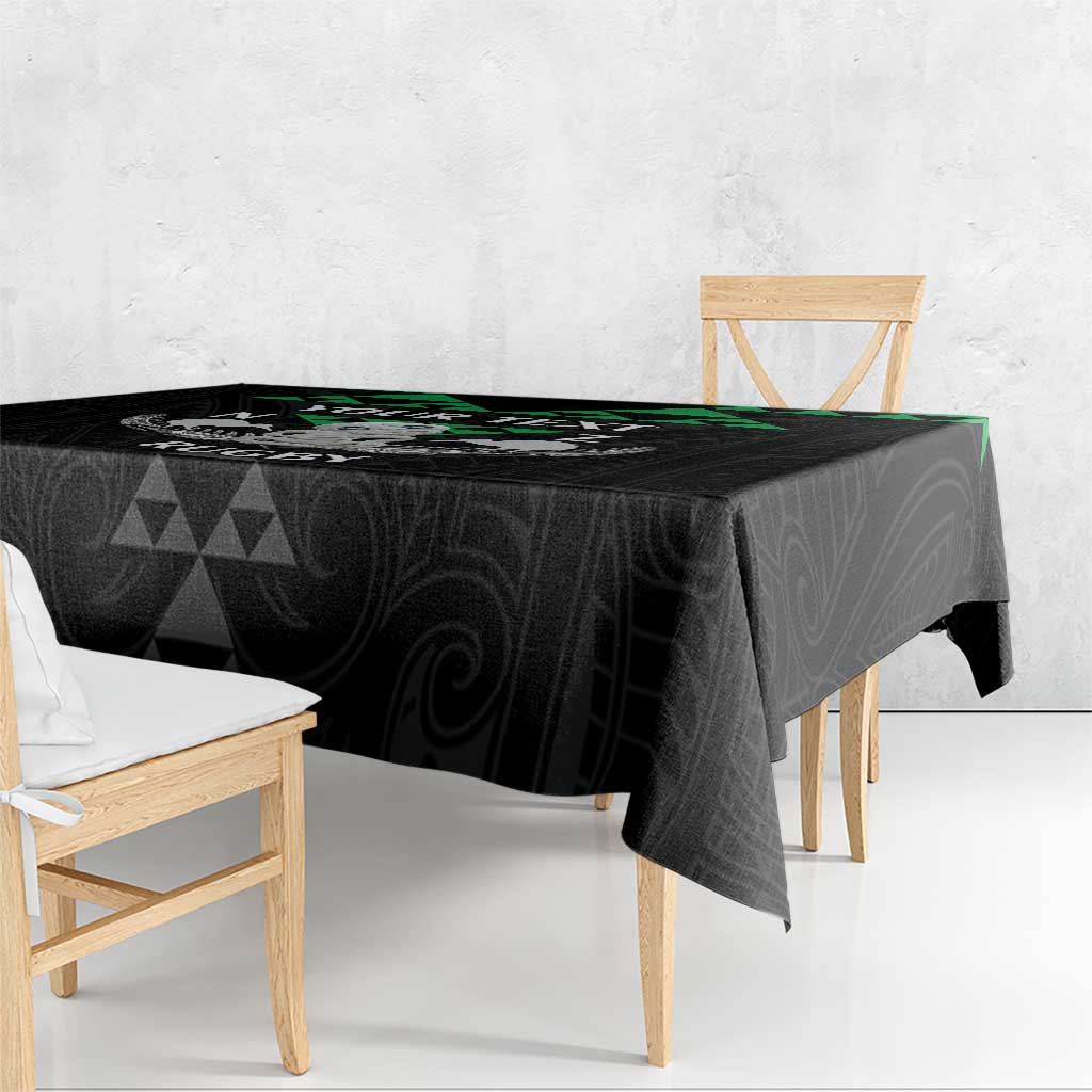 Personalised Aotearoa Rugby Tablecloth New Zealand Maori Kete Matauranga Pattern LT14 - Polynesian Pride