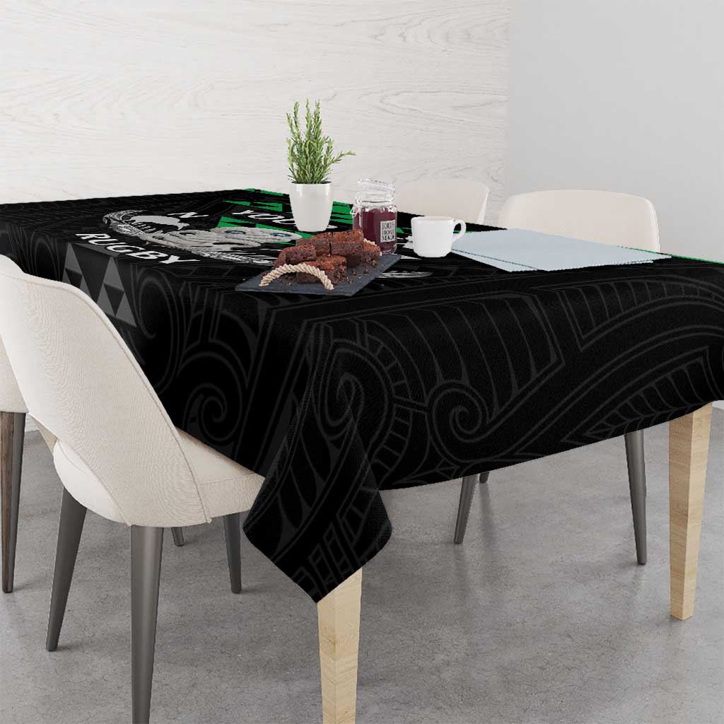 Personalised Aotearoa Rugby Tablecloth New Zealand Maori Kete Matauranga Pattern LT14 - Polynesian Pride