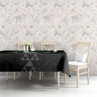 Personalised Aotearoa Rugby Tablecloth New Zealand Maori Kete Matauranga Pattern LT14 - Polynesian Pride