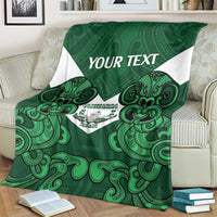 Custom Aotearoa Rugby Blanket New Zealand Maori Kete Poutama Pattern LT14 - Polynesian Pride