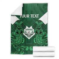 Custom Aotearoa Rugby Blanket New Zealand Maori Kete Poutama Pattern LT14 - Polynesian Pride