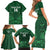 Custom Aotearoa Rugby Family Matching Short Sleeve Bodycon Dress and Hawaiian Shirt New Zealand Maori Kete Poutama Pattern