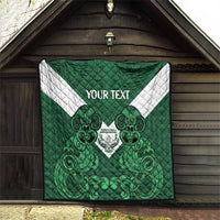 Custom Aotearoa Rugby Quilt New Zealand Maori Kete Poutama Pattern LT14 - Polynesian Pride