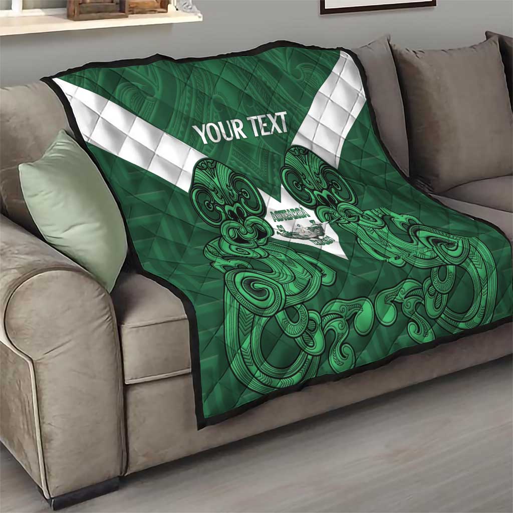 Custom Aotearoa Rugby Quilt New Zealand Maori Kete Poutama Pattern LT14 - Polynesian Pride