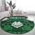 Custom Aotearoa Rugby Round Carpet New Zealand Maori Kete Poutama Pattern