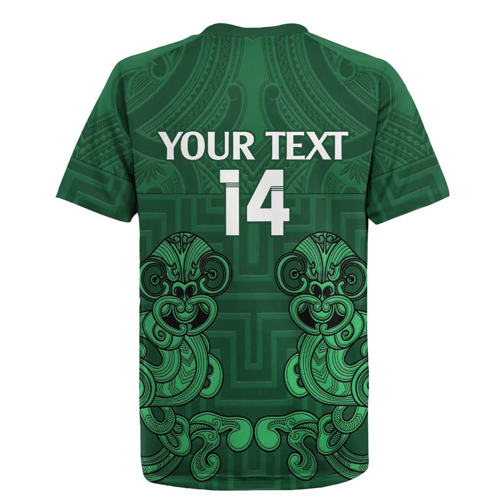 Custom Aotearoa Rugby Rugby Jersey New Zealand Maori Kete Poutama Pattern LT14 - Polynesian Pride