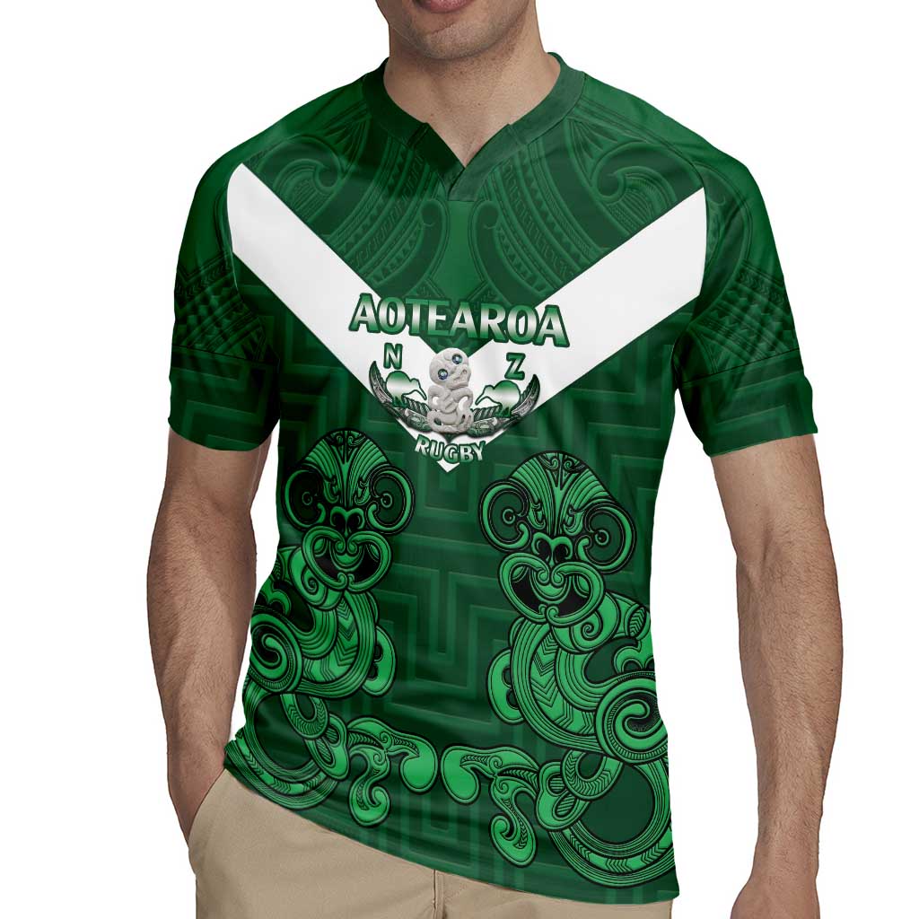 Custom Aotearoa Rugby Rugby Jersey New Zealand Maori Kete Poutama Pattern LT14 - Polynesian Pride