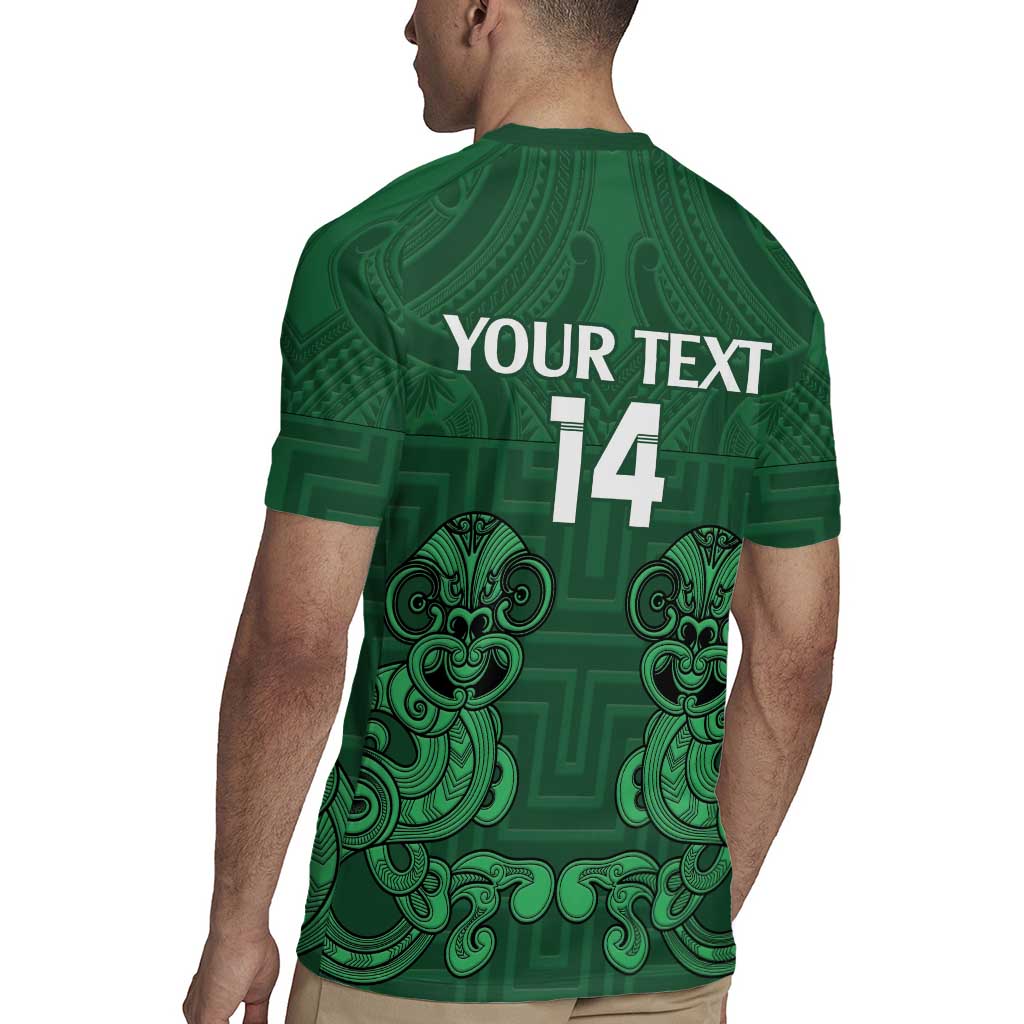 Custom Aotearoa Rugby Rugby Jersey New Zealand Maori Kete Poutama Pattern LT14 - Polynesian Pride