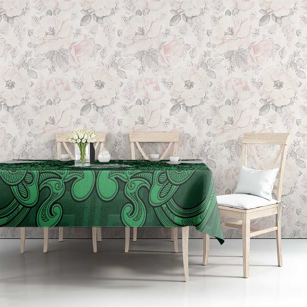 Custom Aotearoa Rugby Tablecloth New Zealand Maori Kete Poutama Pattern LT14 - Polynesian Pride