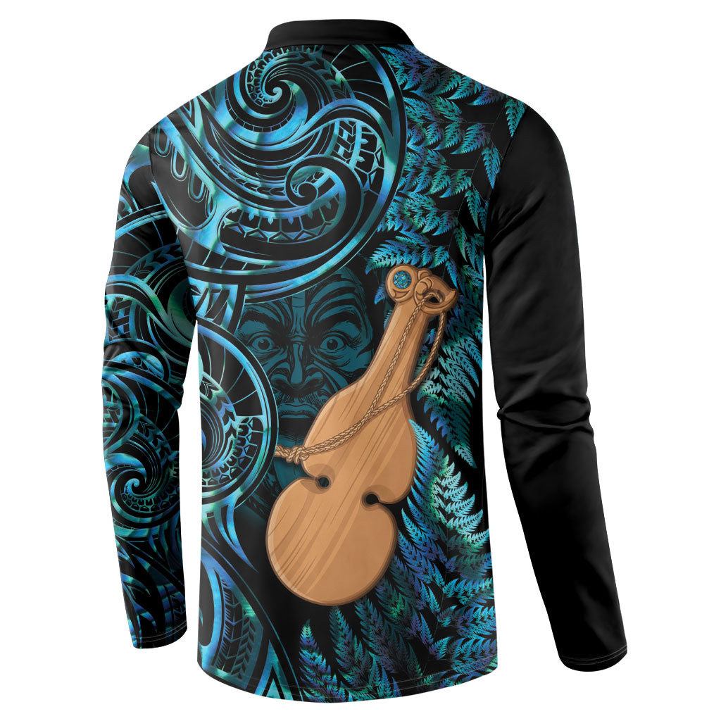 Kotiate New Zealand Button Sweatshirt Maori Weapon Paua Shell Haka Fern LT14 - Polynesian Pride