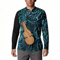 Kotiate New Zealand Button Sweatshirt Maori Weapon Paua Shell Haka Fern LT14 - Polynesian Pride