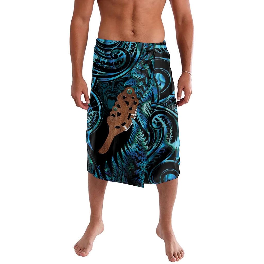 Maripi New Zealand Lavalava Maori Weapon Paua Shell Haka Fern LT14 Turquoise - Polynesian Pride