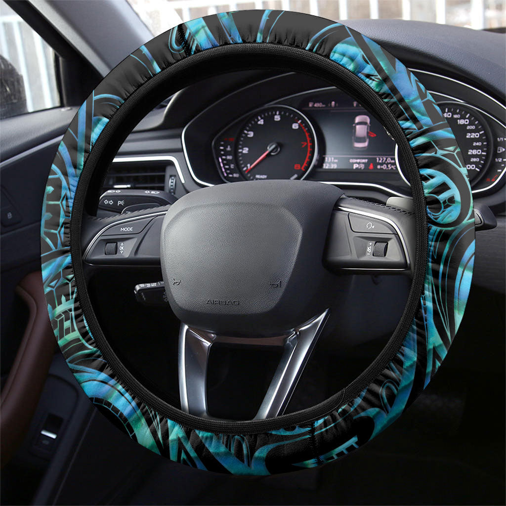 Maripi New Zealand Steering Wheel Cover Maori Weapon Paua Shell Haka Fern LT14 - Polynesian Pride