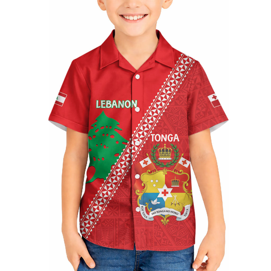 Tonga And Lebanon Hawaiian Shirt 2026 Together Half Style LT14 - Polynesian Pride