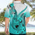 Hawaii Hawaiian Shirt Polynesian Shark Tattoo With Plumeria Turquoise Gradient LT14 - Polynesian Pride