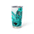 Hawaii Tumbler Cup Polynesian Shark Tattoo With Plumeria Turquoise Gradient