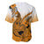 Hawaii Baseball Jersey Polynesian Shark Tattoo With Plumeria Orange Gradient LT14 - Polynesian Pride