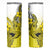 Hawaii Skinny Tumbler Polynesian Shark Tattoo With Plumeria Yellow Gradient