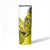 Hawaii Skinny Tumbler Polynesian Shark Tattoo With Plumeria Yellow Gradient