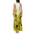 Hawaii Tank Maxi Dress Polynesian Shark Tattoo With Plumeria Yellow Gradient LT14 - Polynesian Pride