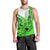 Hawaii Men Tank Top Polynesian Shark Tattoo With Plumeria Green Gradient LT14 - Polynesian Pride