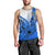 Hawaii Men Tank Top Polynesian Shark Tattoo With Plumeria Blue Gradient LT14 - Polynesian Pride