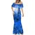 Hawaii Mermaid Dress Polynesian Shark Tattoo With Plumeria Blue Gradient LT14 - Polynesian Pride