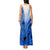 Hawaii Tank Maxi Dress Polynesian Shark Tattoo With Plumeria Blue Gradient LT14 - Polynesian Pride