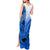 Hawaii Tank Maxi Dress Polynesian Shark Tattoo With Plumeria Blue Gradient LT14 - Polynesian Pride