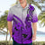 Hawaii Hawaiian Shirt Polynesian Shark Tattoo With Plumeria Purple Gradient LT14 - Polynesian Pride