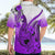 Hawaii Hawaiian Shirt Polynesian Shark Tattoo With Plumeria Purple Gradient LT14 - Polynesian Pride