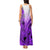 Hawaii Tank Maxi Dress Polynesian Shark Tattoo With Plumeria Purple Gradient LT14 - Polynesian Pride