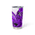 Hawaii Tumbler Cup Polynesian Shark Tattoo With Plumeria Purple Gradient